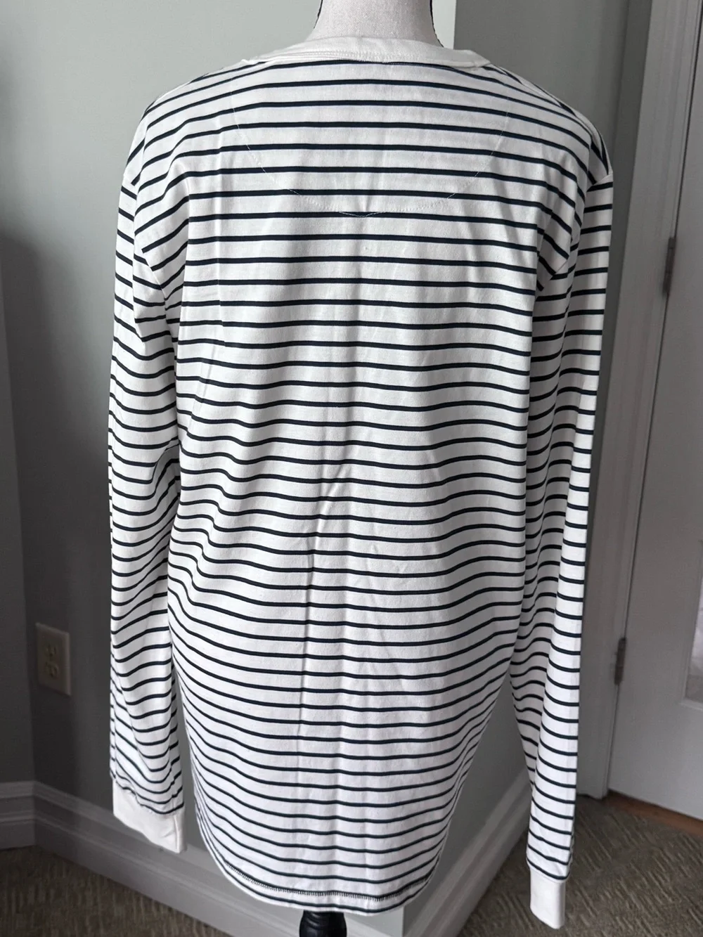 Cactus Man by Ricky Singh striped long sleeve tee L mallard duck coastal Preppy